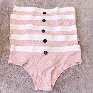 Bundle of 5 - La Senza Cheeky Pink Polka Dot Underwear! NWT M